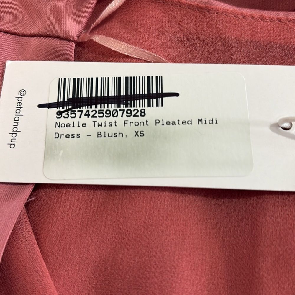 Petal & Pup Noelle Twist front pleated midi dress XS NEW $98 - Picture 10 of 11